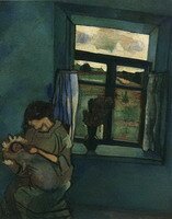Marc Chagall. Bella and Ida by the Window. 1916 Marc Chagall. Bella and Ida by the Window. 1916
